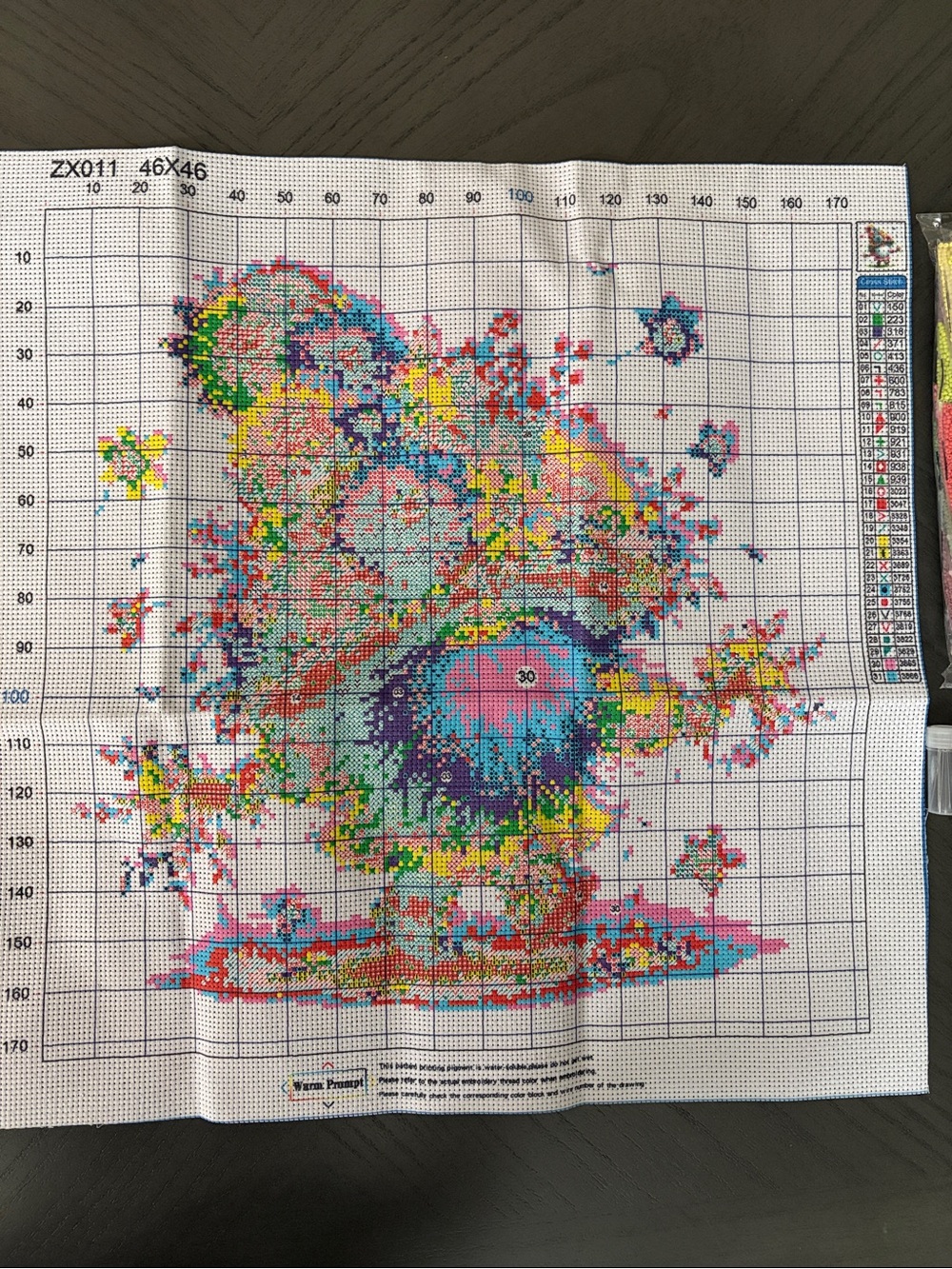 NWT ZX011 Stamped Cross Stitch Kit 46x46cm Celestial Moon Star DIY Craft Set